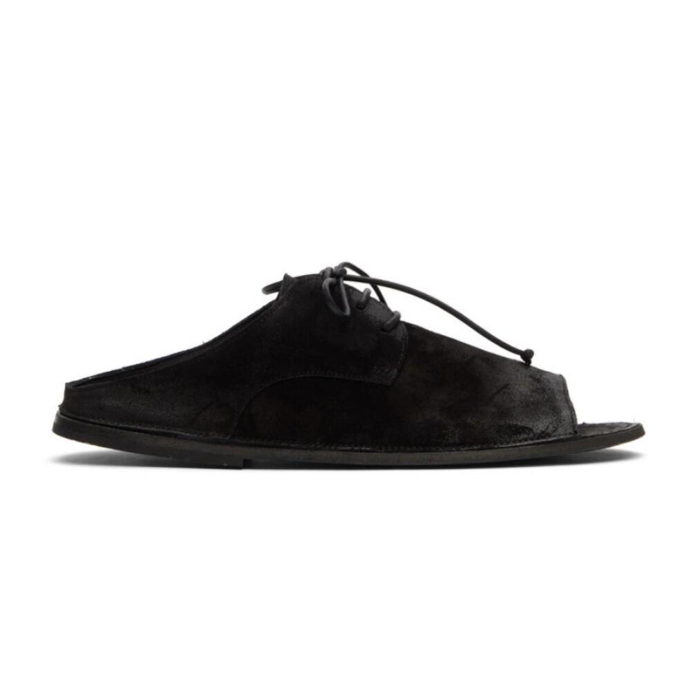 NEW MARSELL men's sandalaccio suede lace-up sandal in black